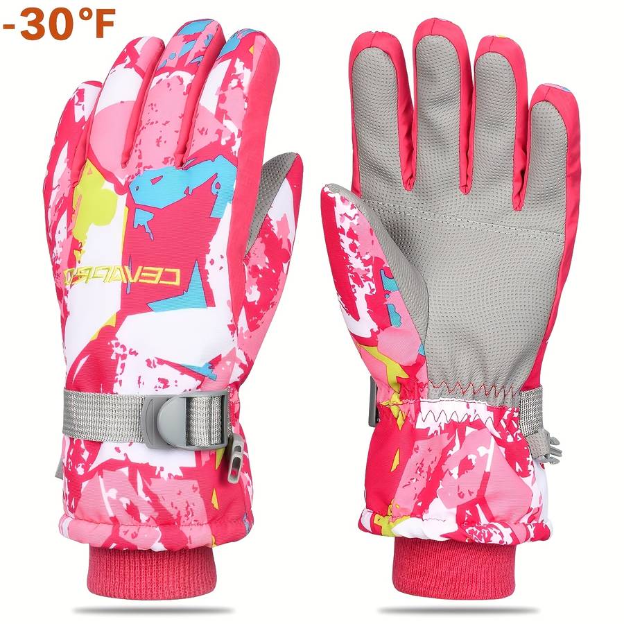 1 Pair Red Size S Warm Gloves