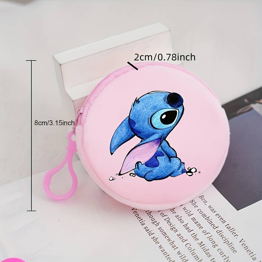 1pc Disney Stitch Small Change Bag Convenient for Daily Outings Dopamine Cute Girl's Heart Coin P