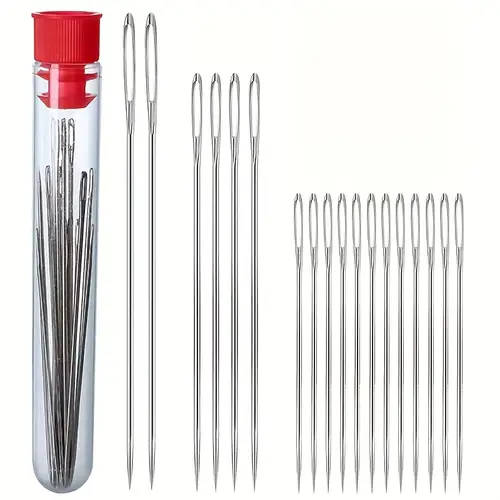 18Pcs Large Eye Sewing Needles Specially Designed For Home Use
