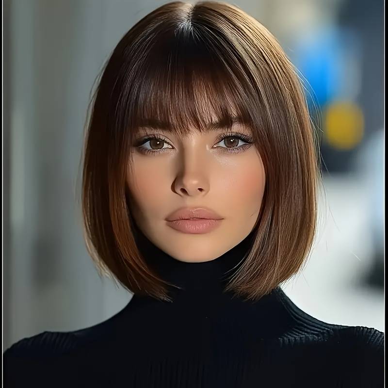1Pc Light Brown 30.48cm Fashion Design Wig
