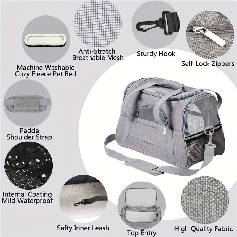 1pc Navy BlueModel L Pet Bag