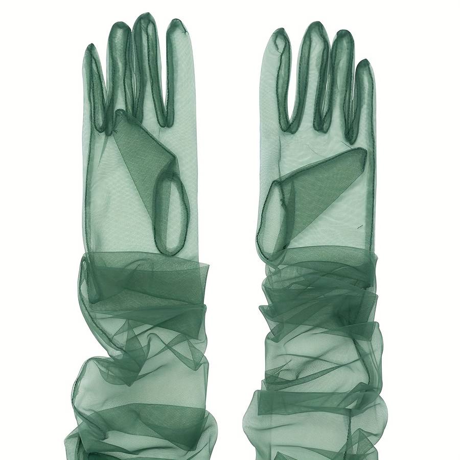1 Pair Black Evening Party Gloves