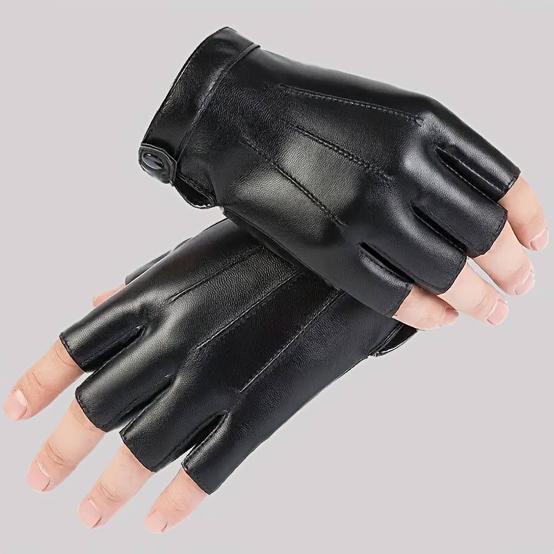 1 Pair Black Outdoor Sports Gloves