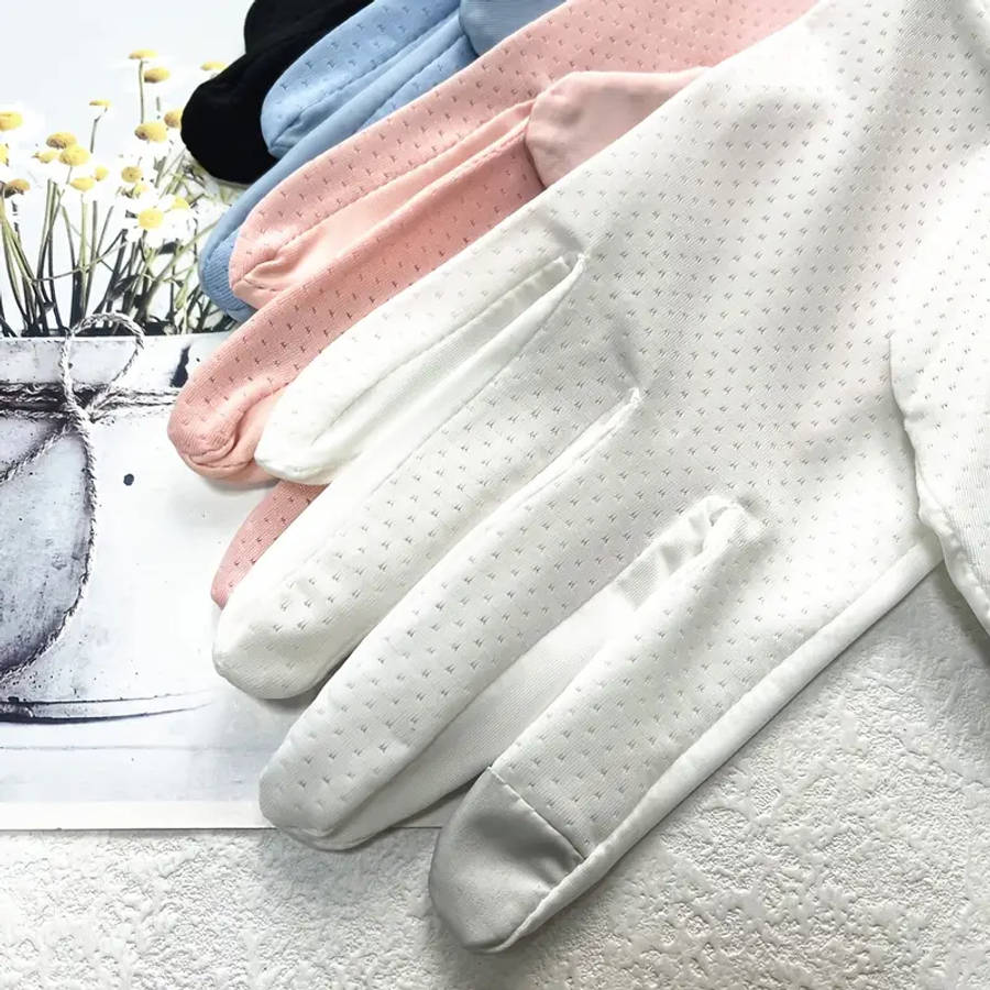1 Pair Womens Summer Ice Gloves Breathable Stretchy Touchscreen Compatible Sun Protection
