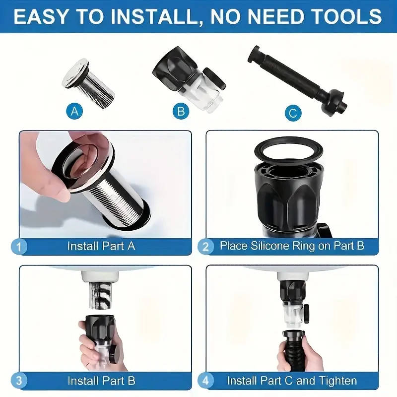 1 Bathroom Sink Drain Kit