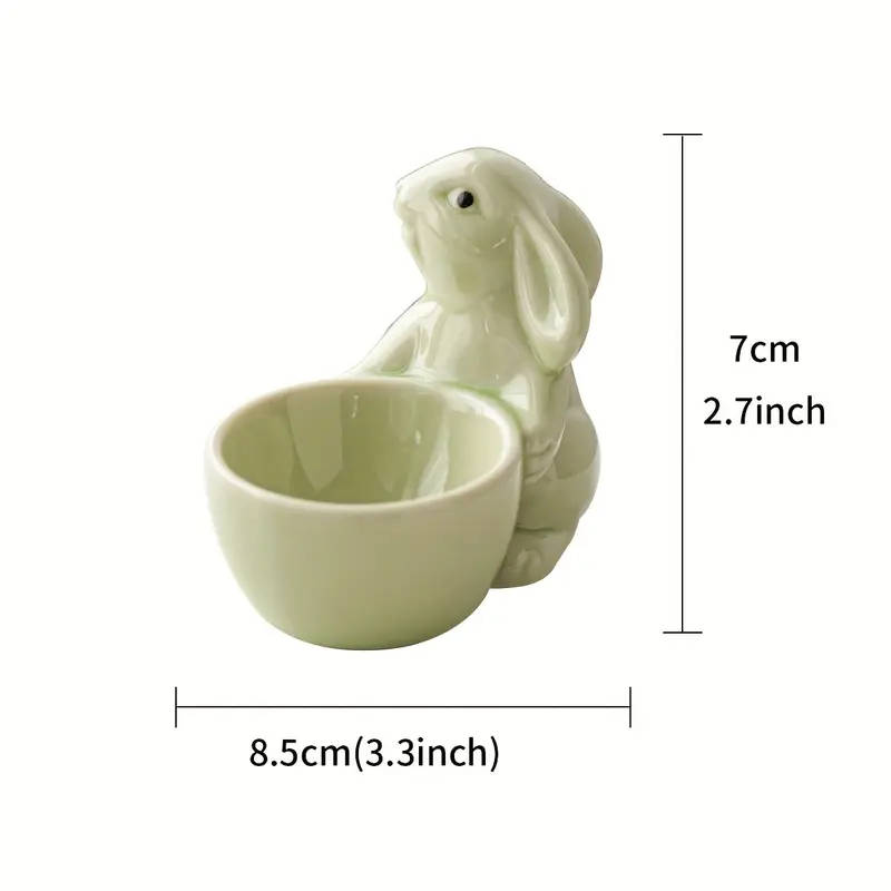 Ceramic Rabbit Egg Cup Holder