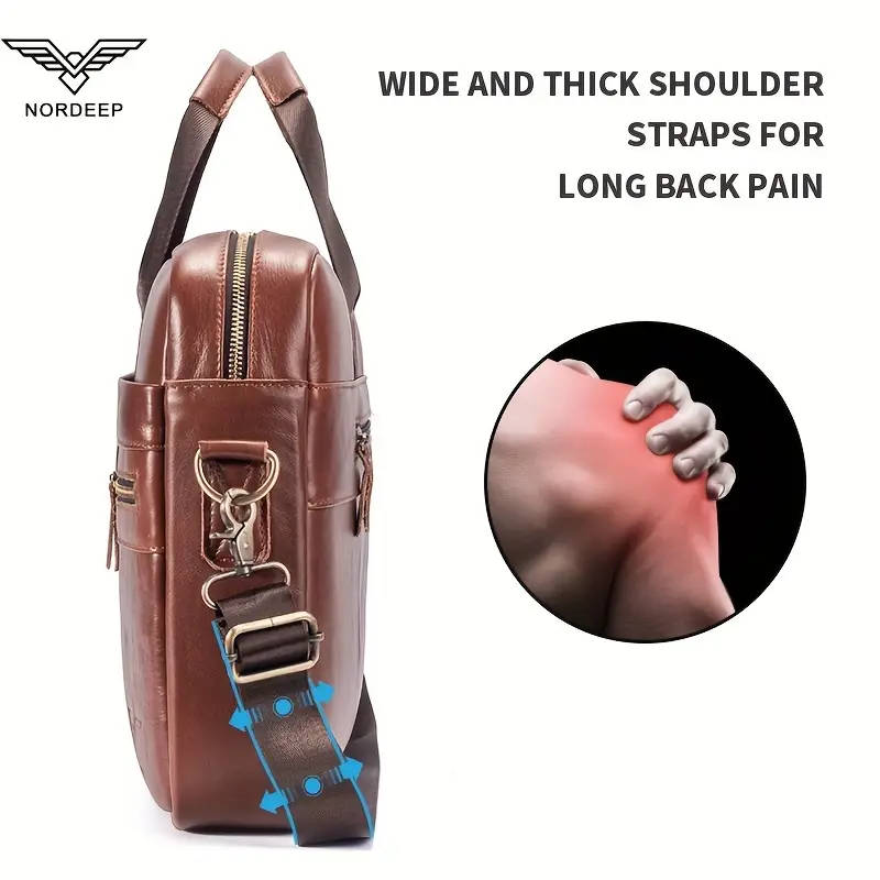 Genuine Leather Laptop Briefcase