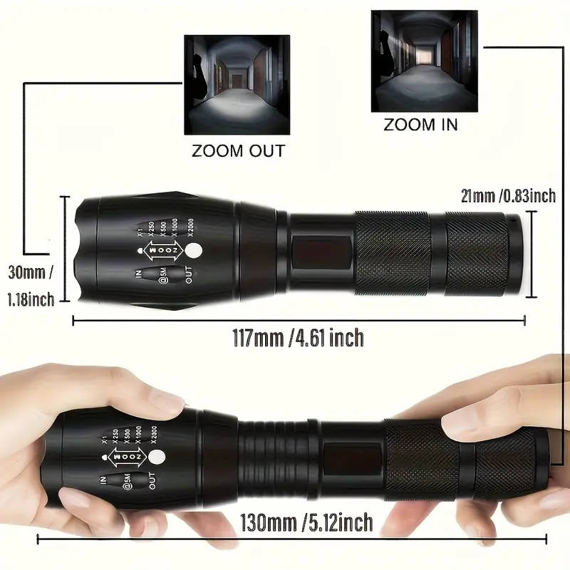 3pcs LED Aluminum Handheld Flashlights