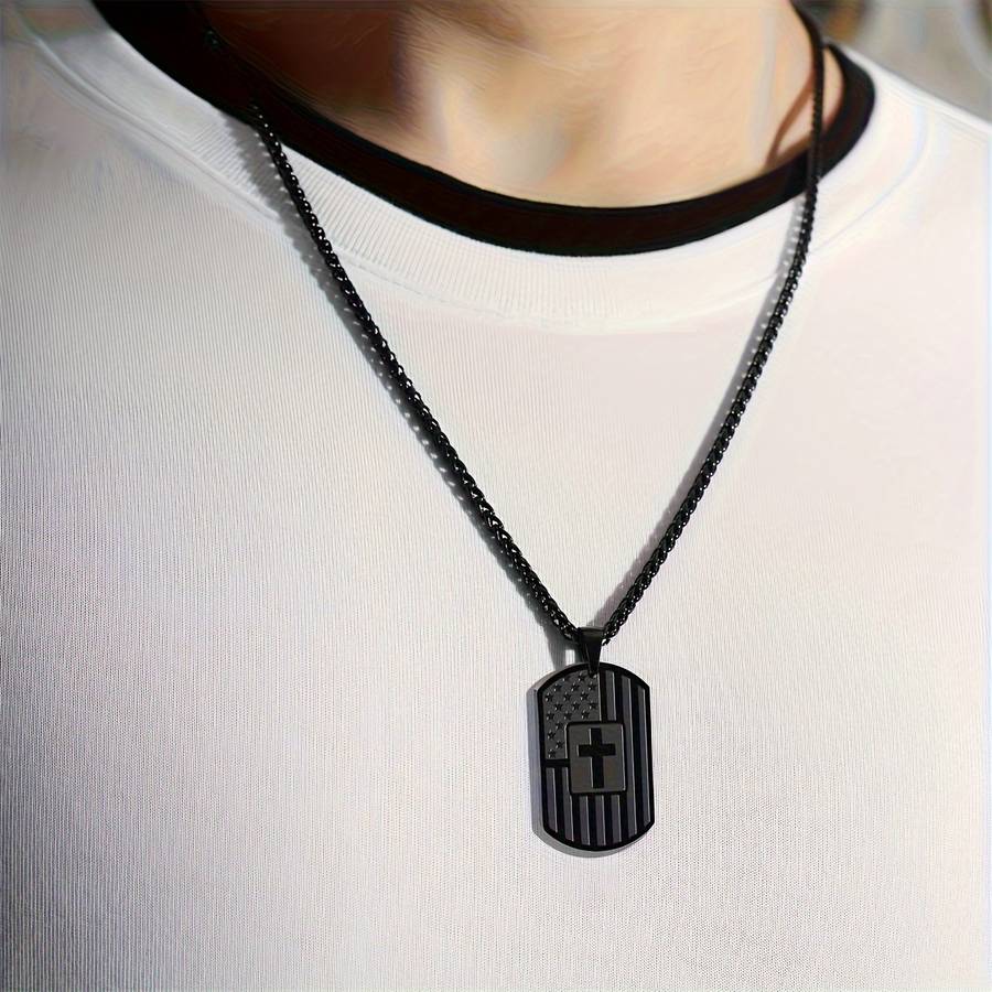 1 Piece Black Jesus Theme Pendant