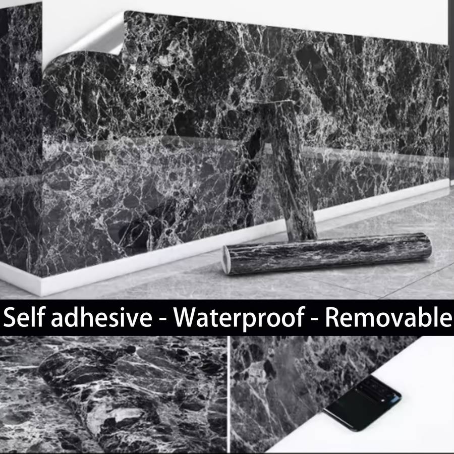 1PC Wall StickersBlack 40X300cm 15.75X118.11in