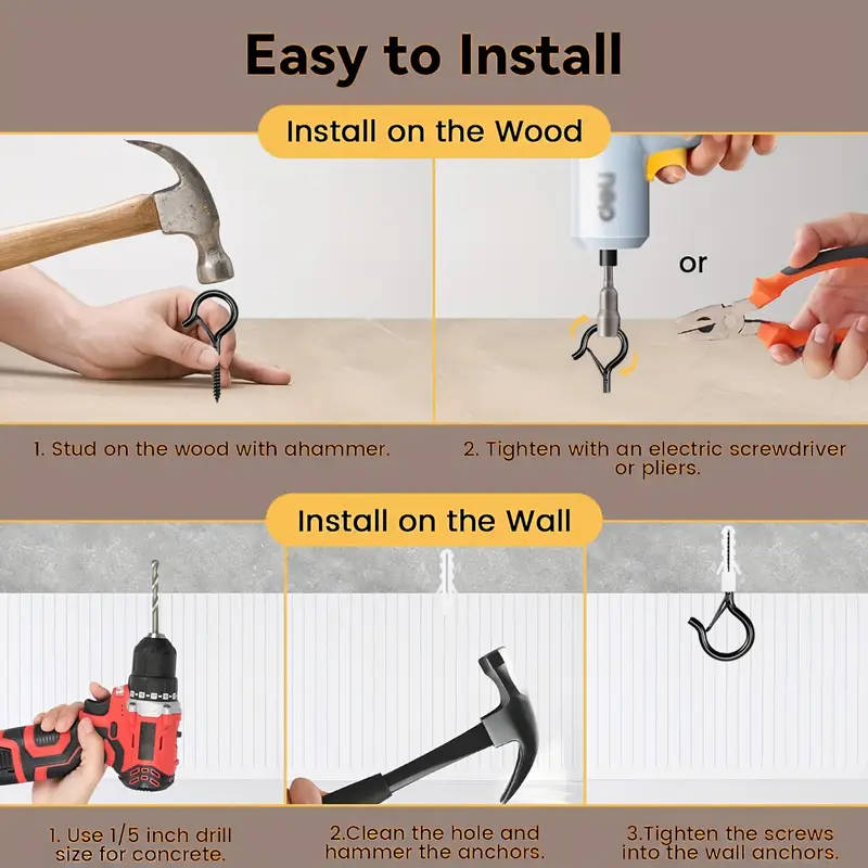 20pc Q-shaped hooks with safety buckle