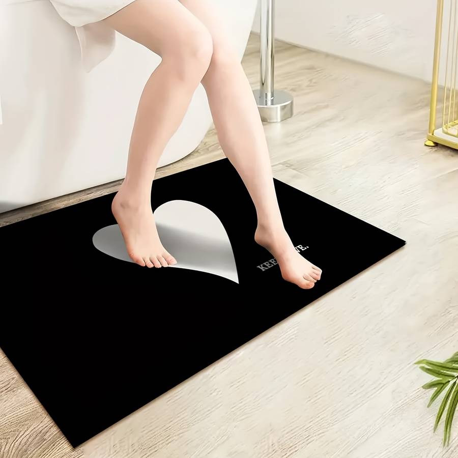 White Heart 50x160cm 19.7x63inch Floor Mat