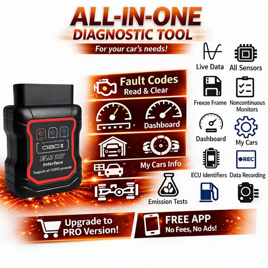 Wireless OBD2 Scanner | Full System Scan