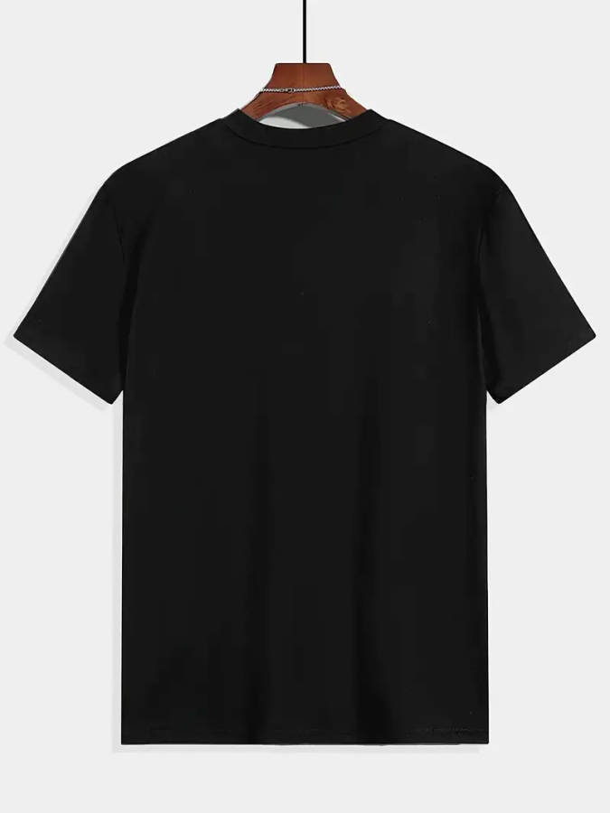 Men's T-Shirt - Casual, Breathable Polyester, Crew Neck, Short Sleeve