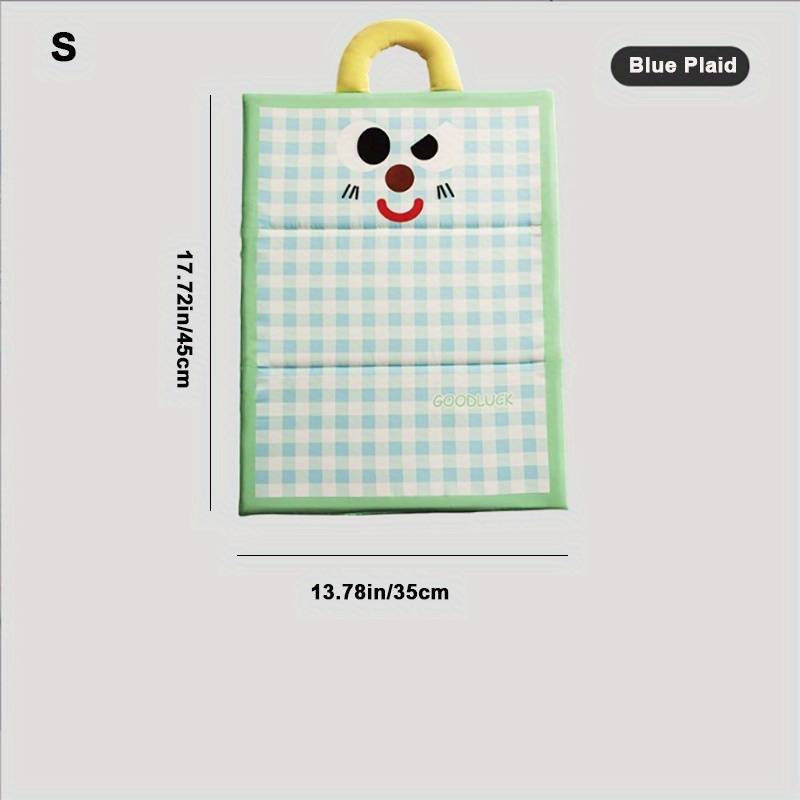 1piece Blue Plaid Cooling Pad