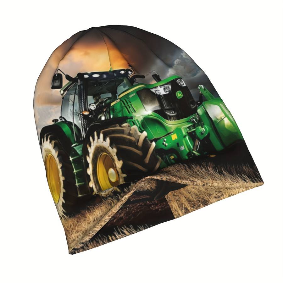 1pc Unisex 3D Truck Thin Beanies Caps Brimless Hat For Outdoor Activity Ideal Choice For Gift