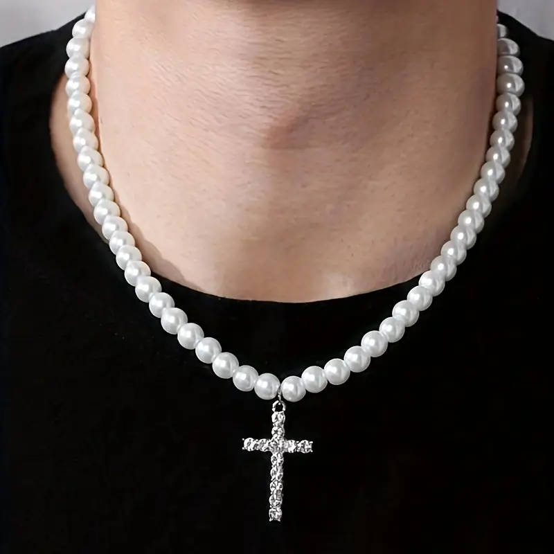 Hip-hop Style Niche Design Imitation Necklace with Cross