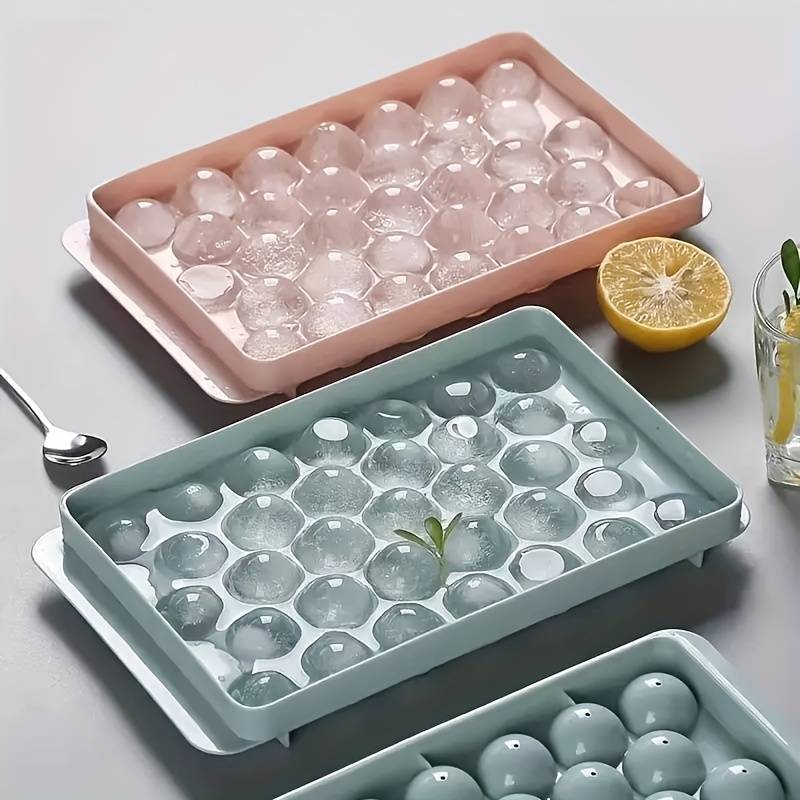 33-Cavity Round Silicone Ice Cube Tray Food Grade Perfect for Making Clear Ice Balls Spher
