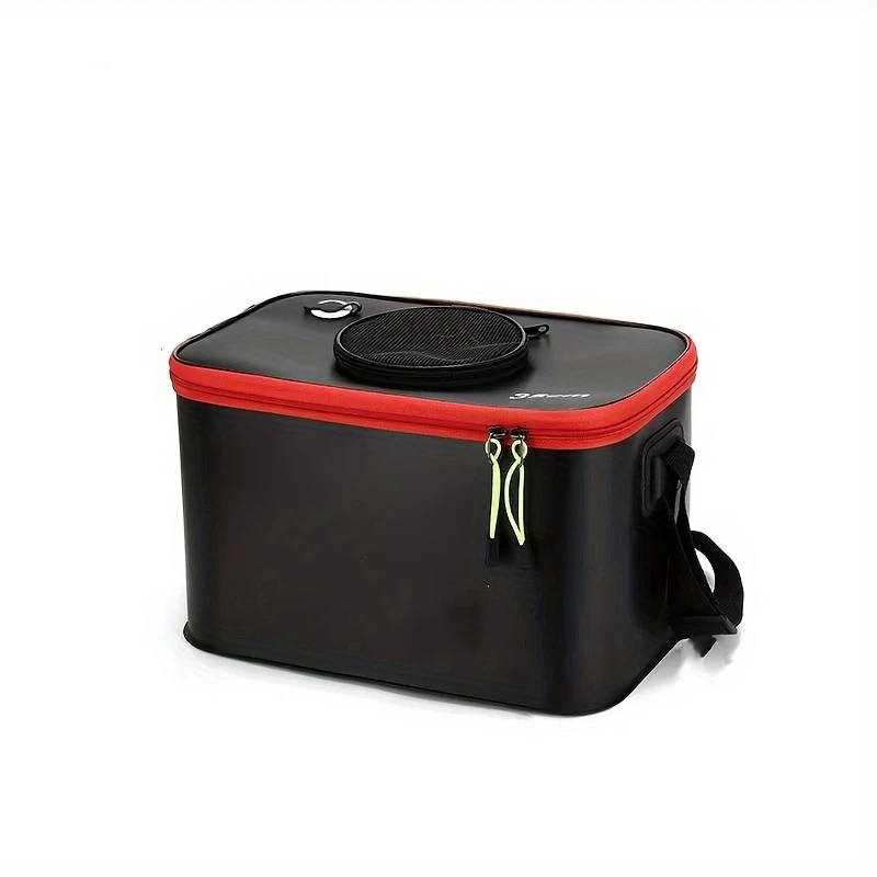 1pc Waterproof EVA Fishing Tackle Storage Bag Durable PVC Material Leakproof Fish Cooler Bag with Sh