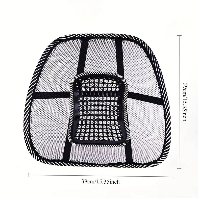1pc Breathable Mesh Lumbar Support Pillow for Car Seats Summer Cooling Design Breathable Back Cushio