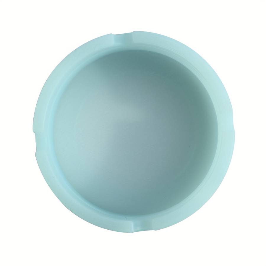 1pc Glow-in-the-Dark Silicone Ashtray Food-Grade Odorless Compact Circular Design for Office
