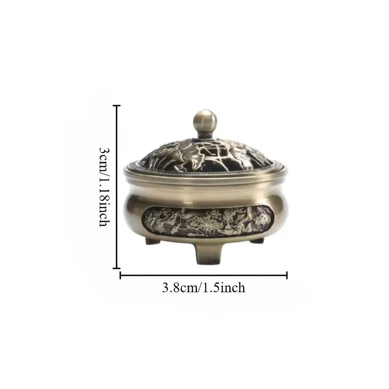 1 Piece Of Antique Style Pure Copper Incense Burner