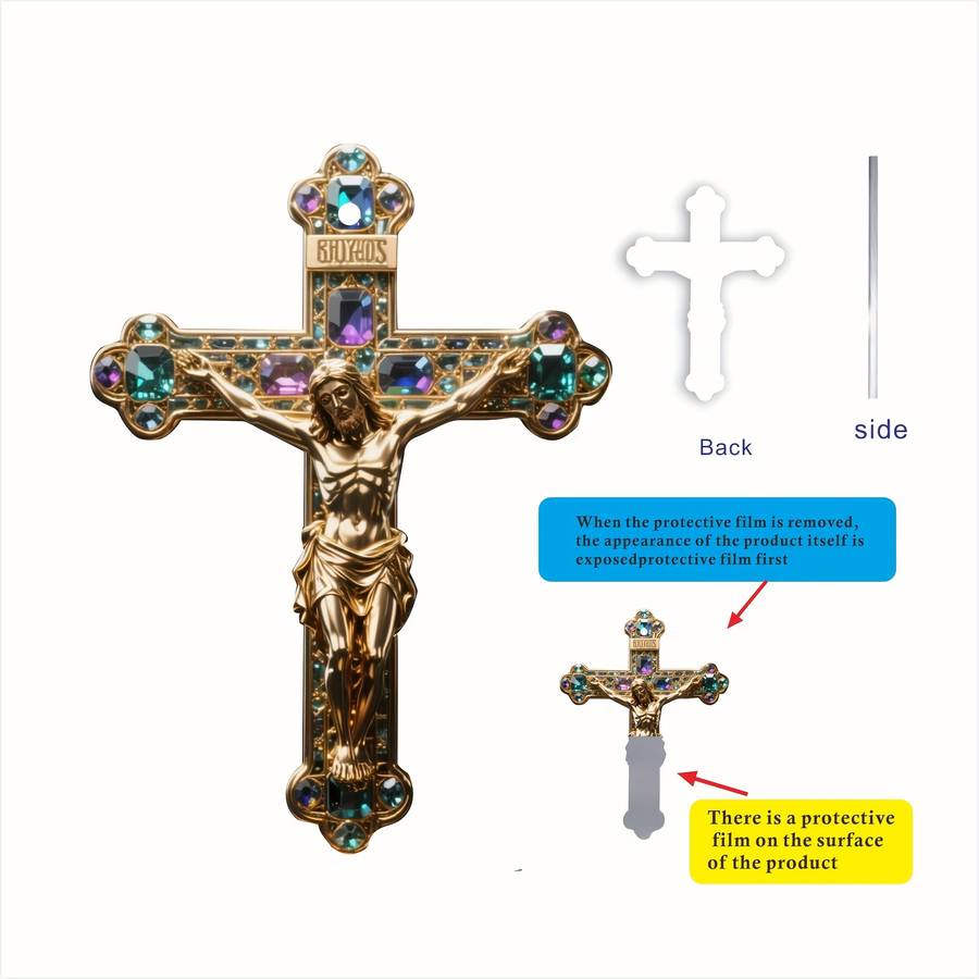1pc Acrylic Jesus Christian Themed Stickers