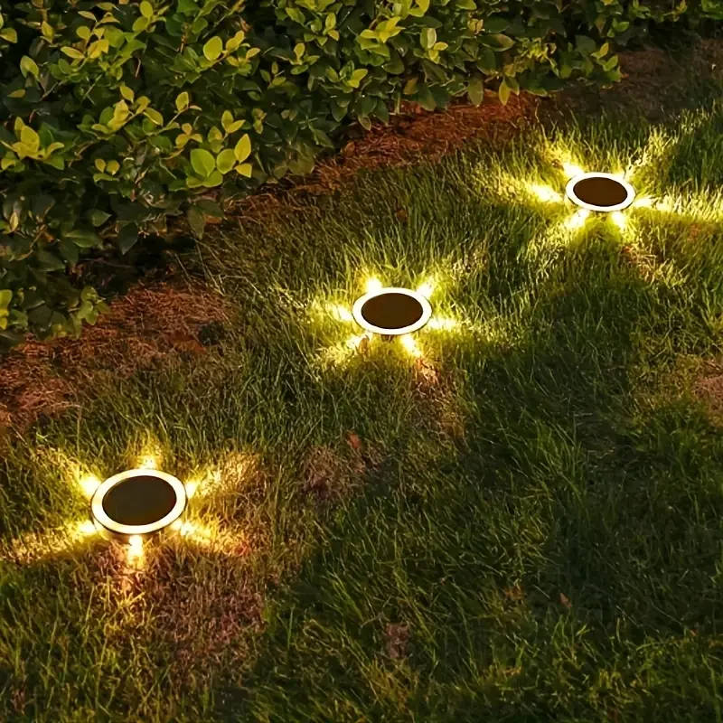 1pc Led Solar Ground And Wall Light