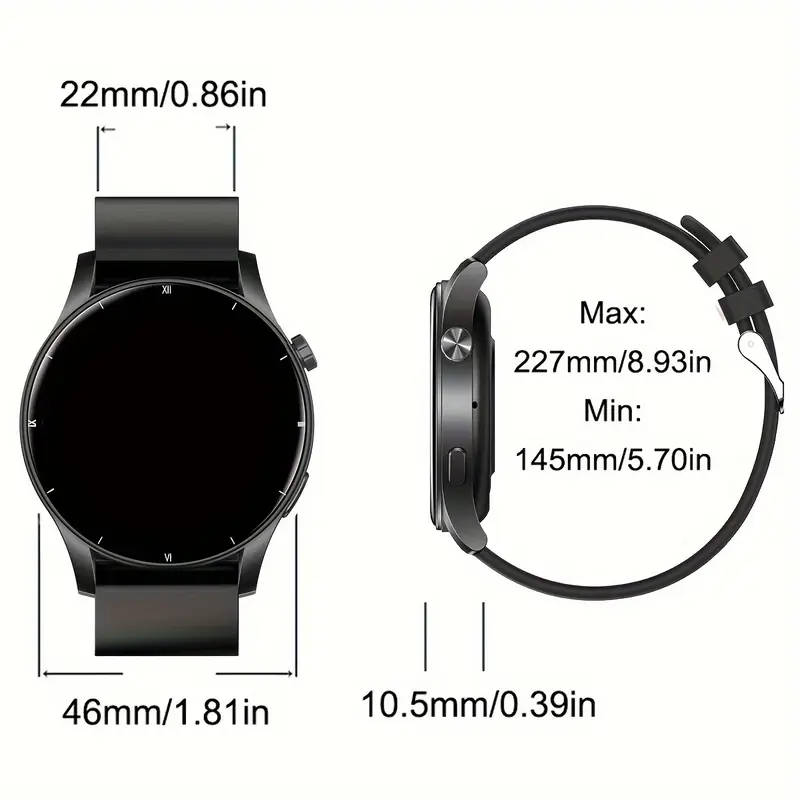1pc V25Z Smart Watch with Call Function Pedometer Calorie Counter Compatible with Android iPhone