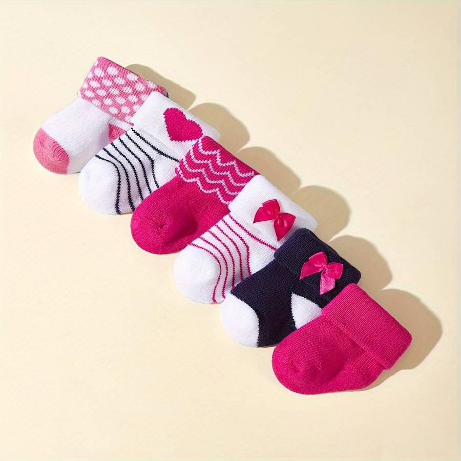 Love Mixed Color Six Pairs Pack Sock 6 12M
