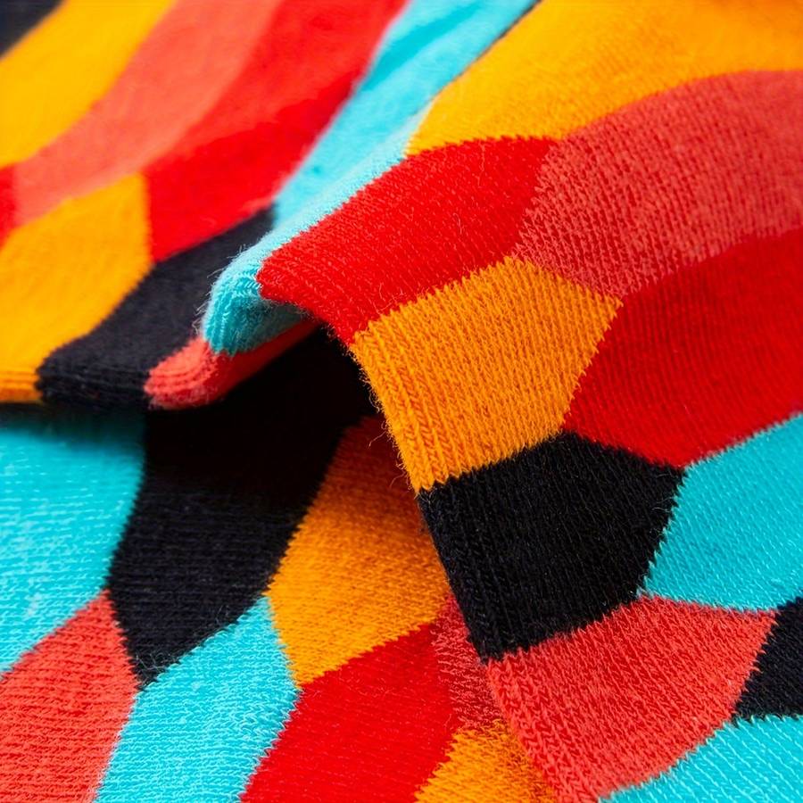 5 Pairs Mixed Color Random Pack One Size High Elastic Socks
