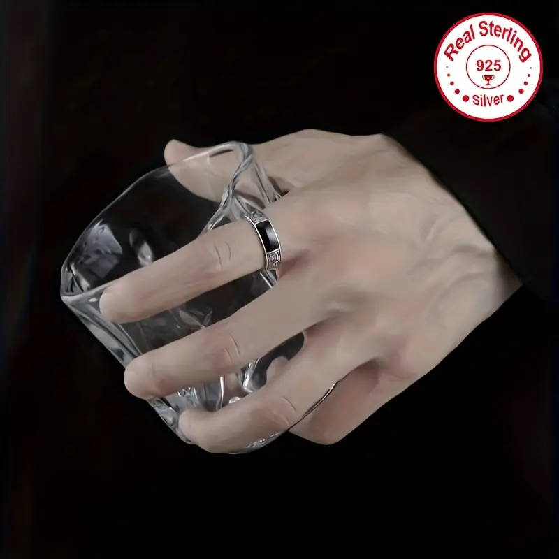 Mens Vintage 925 Sterling Silver Ring