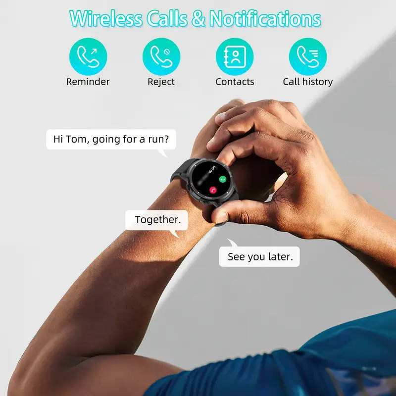 1pc S52 Smart Men's Watch 3.53 Cmsmart Watch With Wireless Call Sleep Monitor IP68 Waterproof