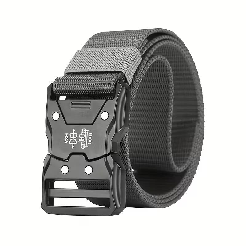 Men's Denim Belt with Quick-Release Buckle