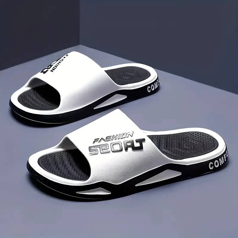 Popular Plus-Size Fashionable Flat Slippers Black 11
