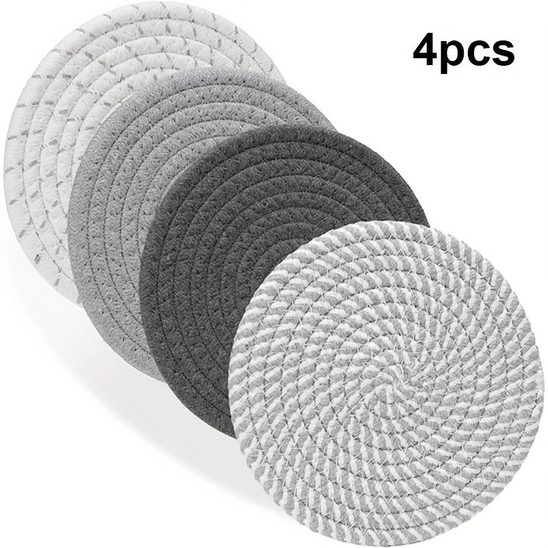 4pcs 17.78cm Heat Insulation Mat Set Durable Kitchen Hot Pad and Pot Mat Protect Countertops