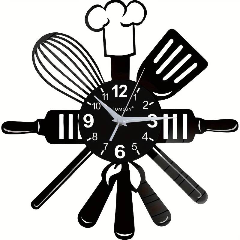 1pc silent vinyl wall clock suitable for multiple scenes in the kitchen living room bedroom