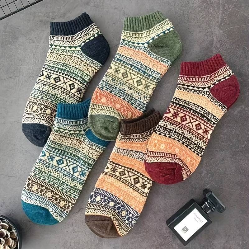 5 Pairs Mixed Color One Size High Elastic Socks