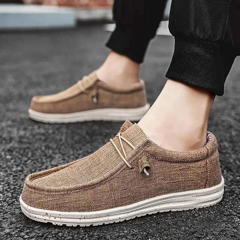 Mens Trendy Solid Casual Shoes with Adjustable Lace and Non Slip