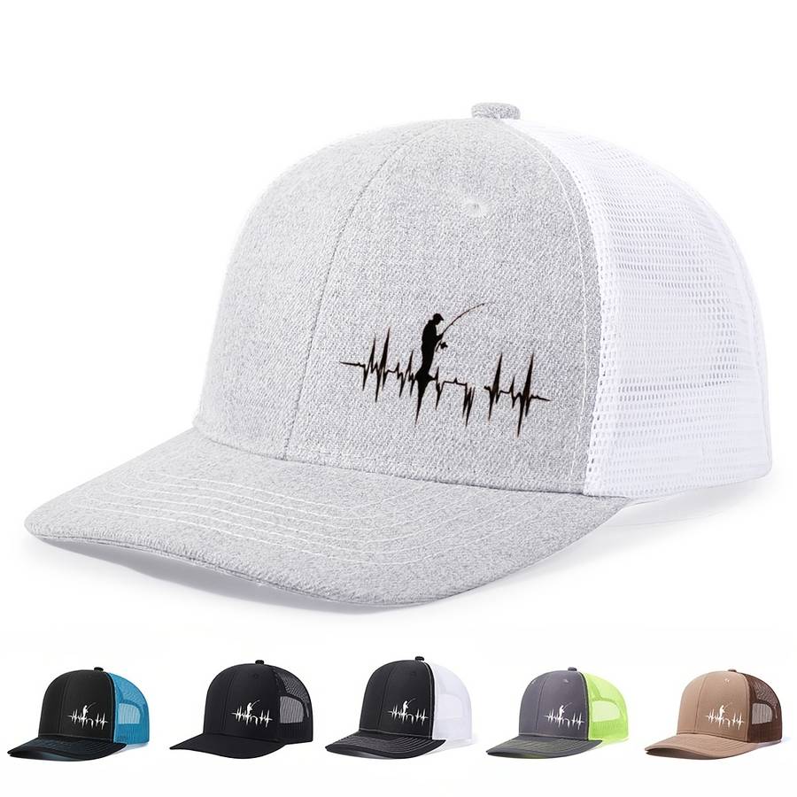 1pc A Stylish Baseball Cap Featuring a 3D Print of Outdoor Fishing Suitable for Both Men And Women