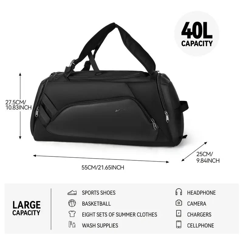 Large Capacity Gym Bag Waterproof Short-distance Travel Bag Dry And Wet Separation Bag Suitable
