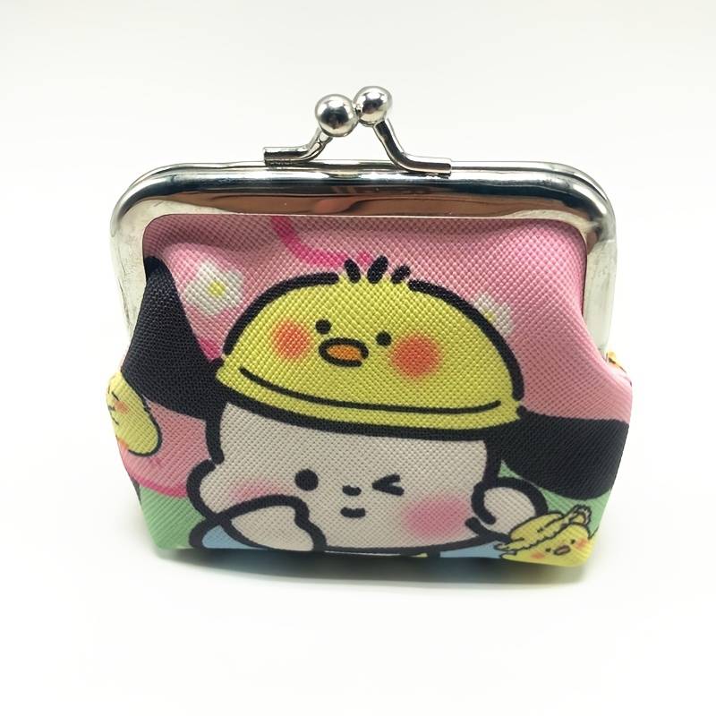 1pc For Hello Kitty Cartoon Coin Pouch Mini Clutch Kiss-Lock Purse Kawaii Storage Bag Wallet