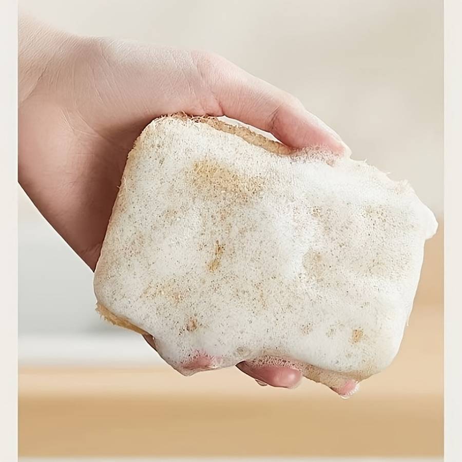 5pcs Natural Hemp Loofah Scrubbing Pads Non-Scratch Oil-Resistant Lightweight Durable Rec