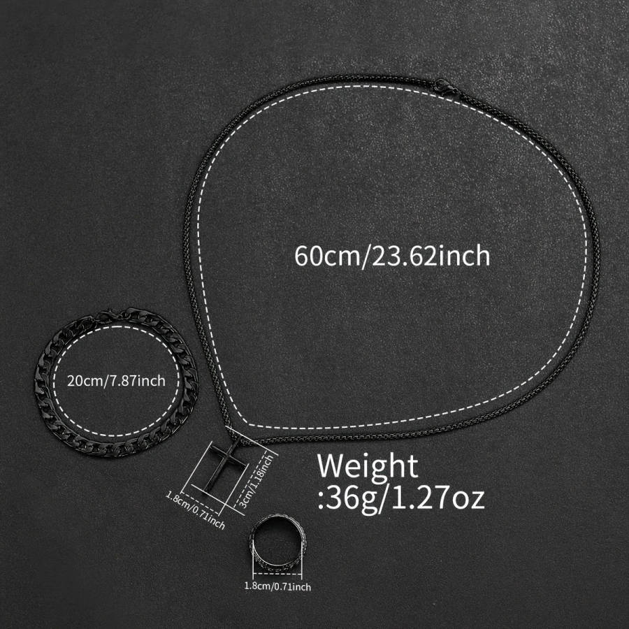 4pcs set Luxury Style Quartz Watch Set with Bracelet Necklace And Ring Does Not Include Watch Box