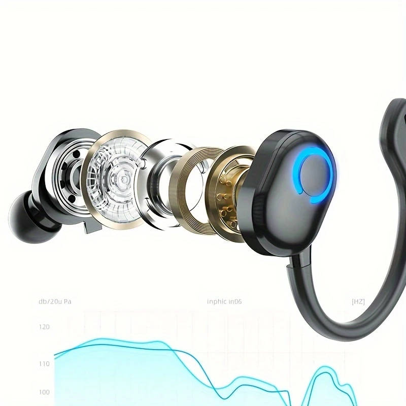 1pc Mini Wireless Earbuds Universal Phone Earphones Open-back Earcup Style Noise Cancellation for Vo