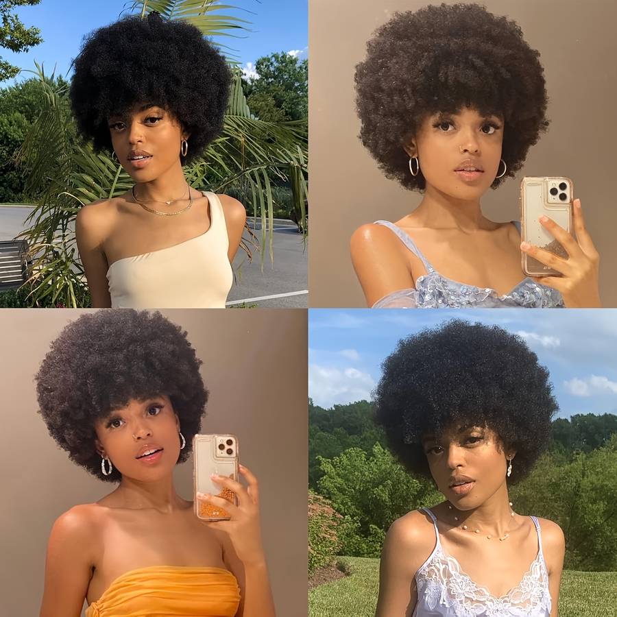 1Pc Black 10.16cm Fashion Design Wig
