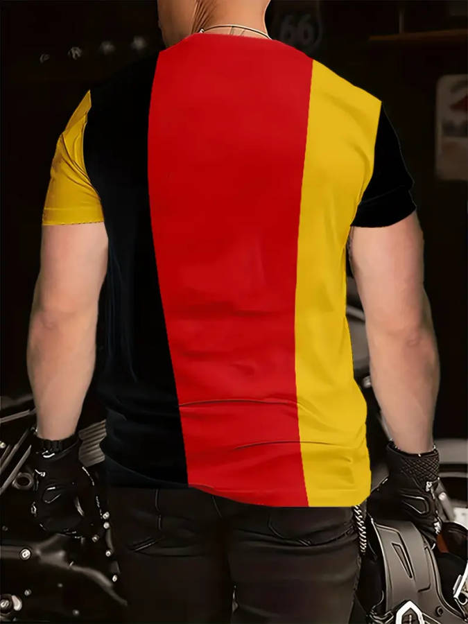 Men's T-Shirt - Casual, Breathable Polyester, Crew Neck, Short Sleeve