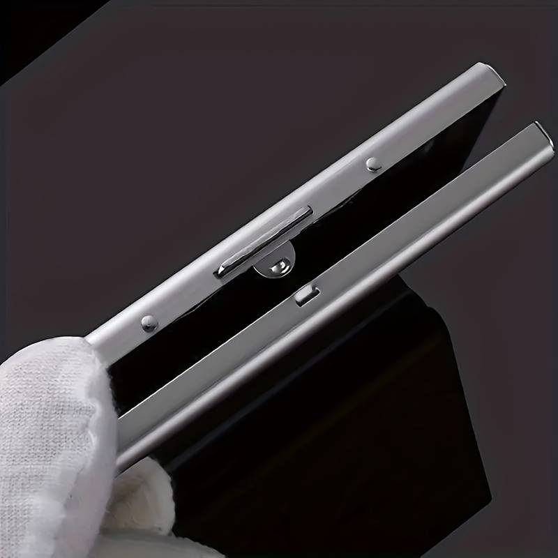 1pc Premium Stainless Steel RFID Blocking Card Holder for Men C Sleek Black Metal Wallet with Multi