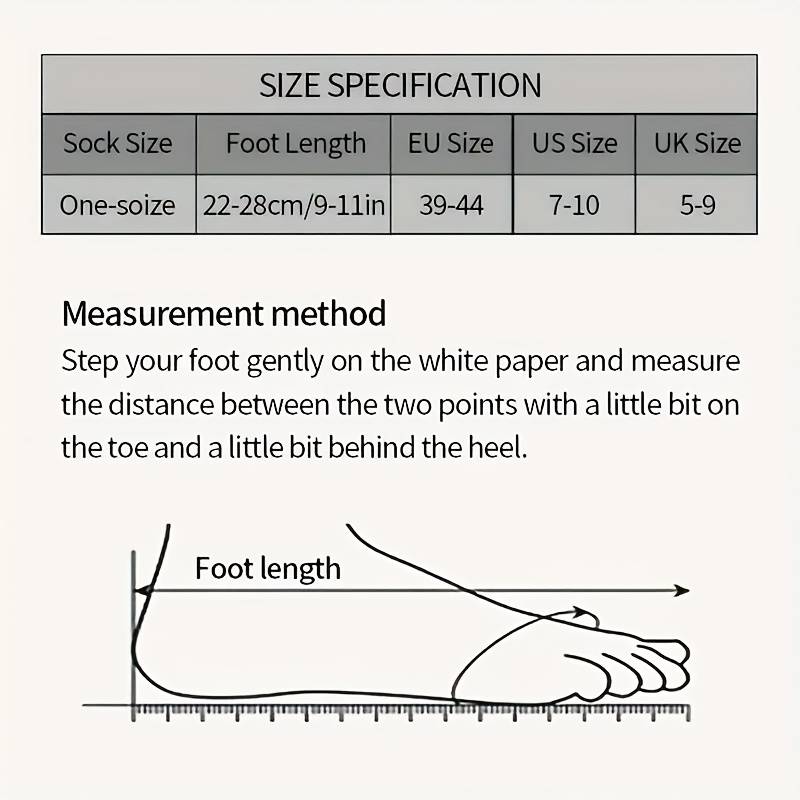 5 Pairs One Size High Elastic Socks