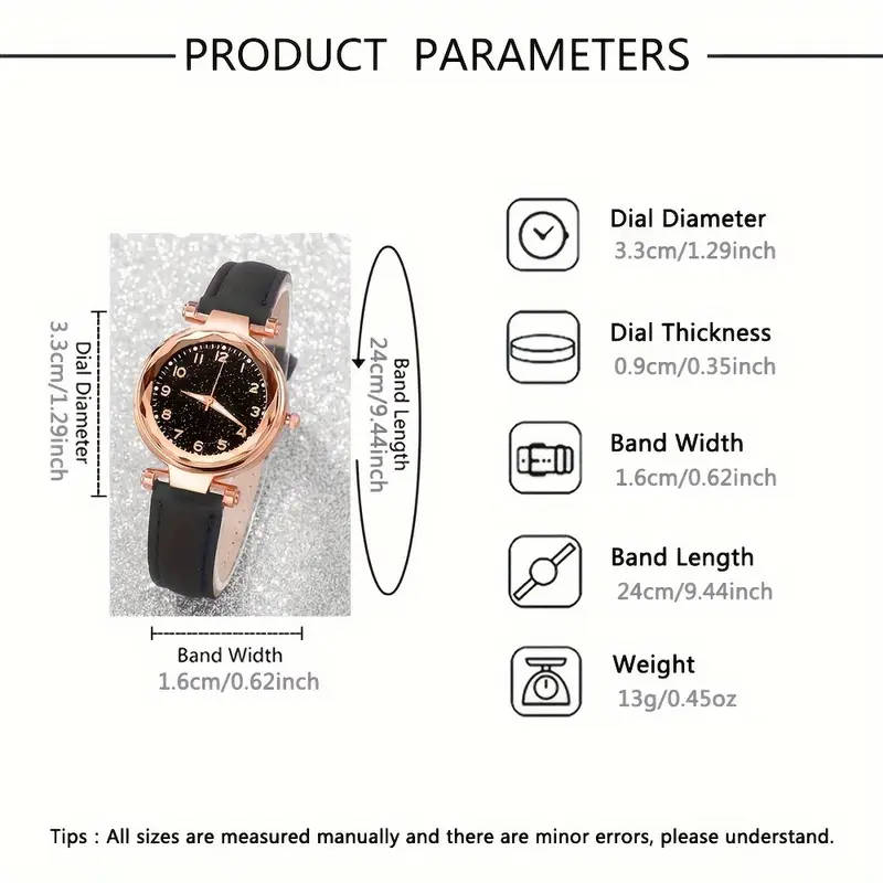 Lovely 5-Piece Women's Watch And Heart Jewelry Set